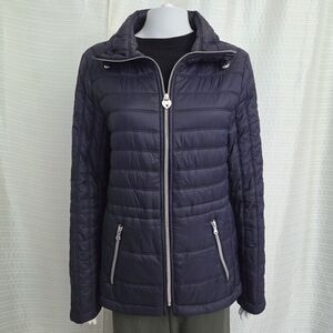 Guess Puffer Jacket Quilted Lightweight Navy Women's M/L - SEE DESC